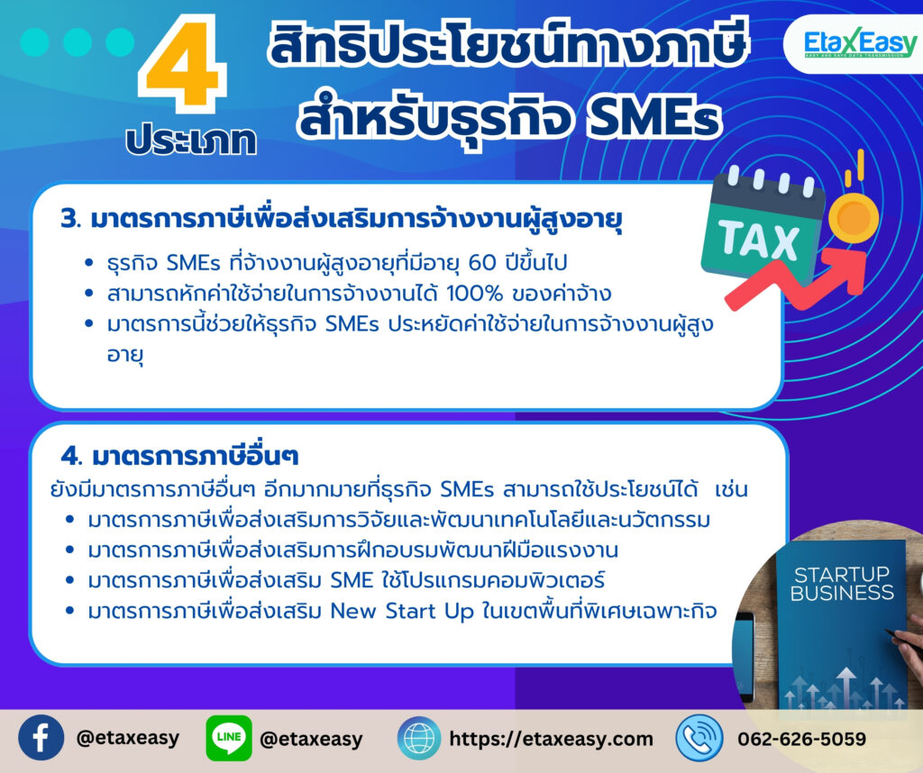 4สิทธิประโยชน์ทางภาษีสำหรับธุรกิจ SMEs etax